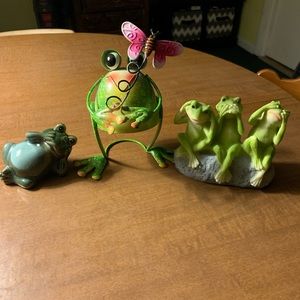 NWOT Frog Decoration Bundle. Lot of 3. 🐸
